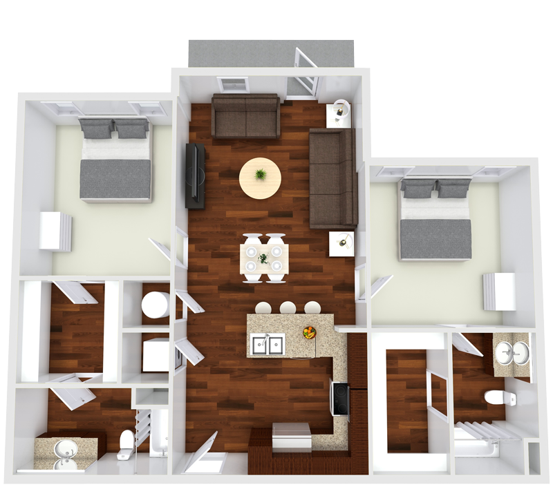 Floor Plans | GSU Student Housing | The Hamptons Statesboro